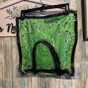 Raj Green and Black Tote Bag